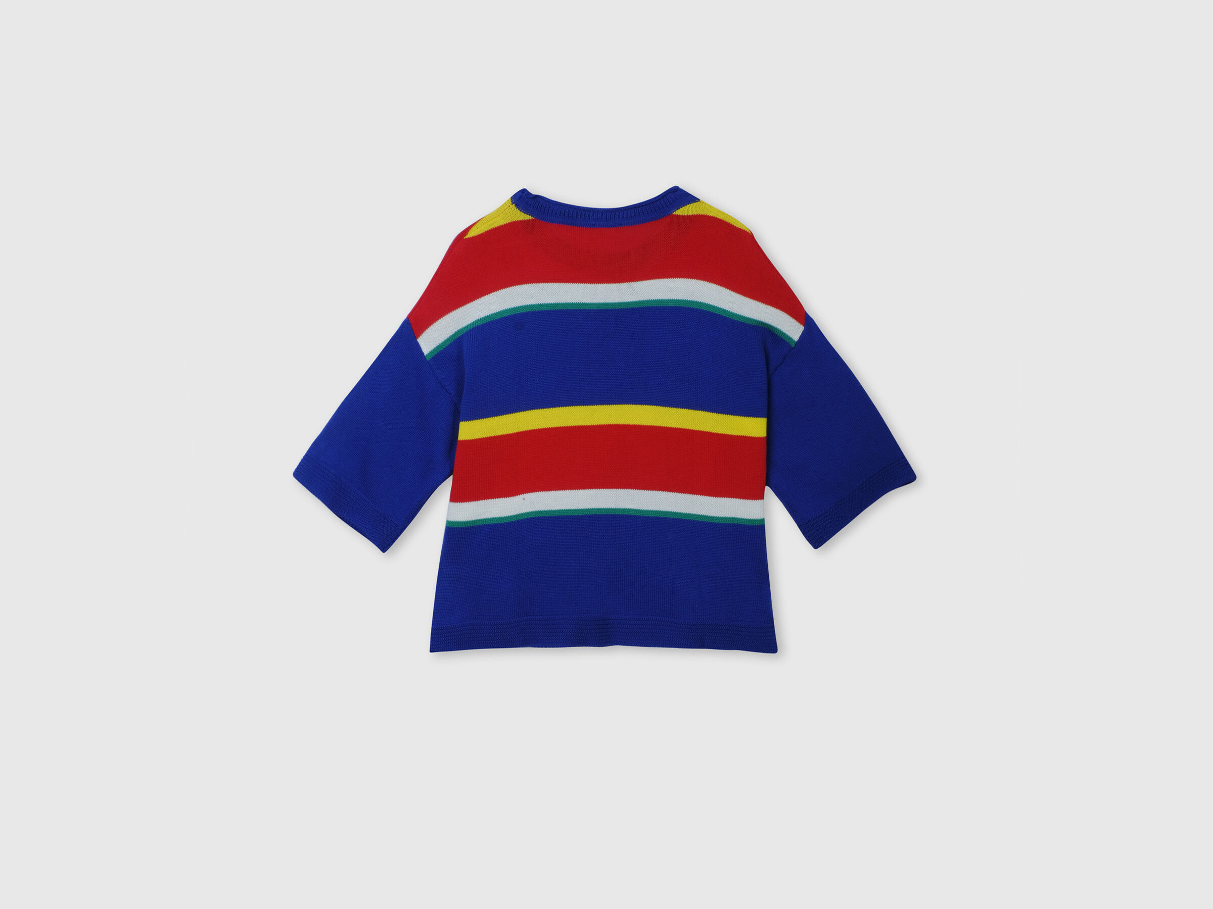 Stripe Tricot Sweater with Flared Sleeves image number 8